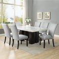 thumbnail image 4 of Camila Rectangle Dining Set 7pc - Silver Chairs, 4 of 4