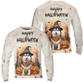 thumbnail image 3 of Happy Halloween Siberian Husky Witches Hat Pumpkin Carving All Over Print 3D Sweatshirt Unisex Merch Husky Dog Lover Gifts - 02019, 3 of 6