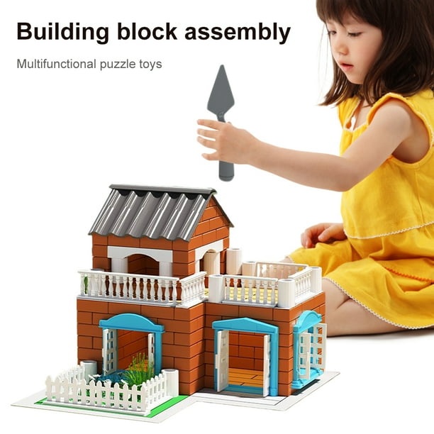 bloque de construcción de ladrillo Building House Toys DIY Villa Block para niños de 4 a 16 años (casa pequeña 230 piezas)