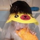 thumbnail image 5 of Gorro protector de ducha con champú de dibujos animados, sombrilla ajustable de 3 piezas, adecuado para bebés y niños, 5 of 6