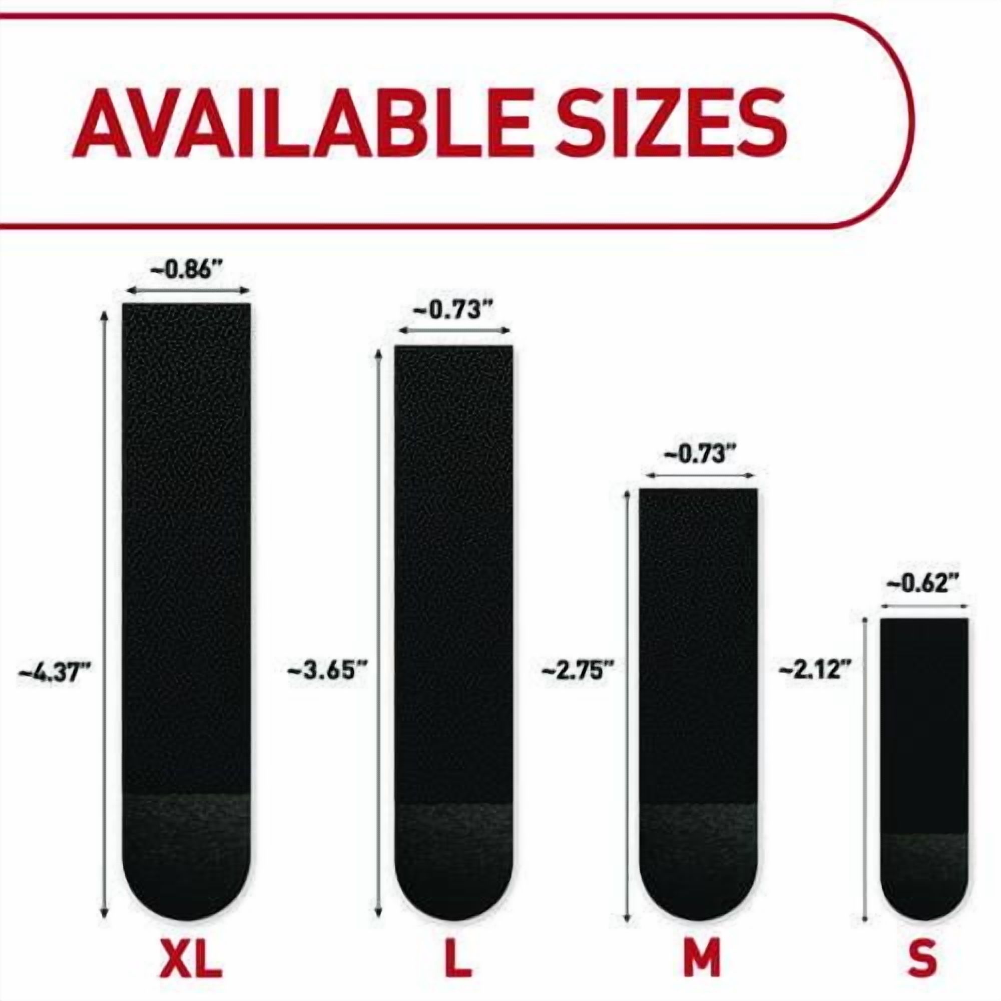 Picture Hanging Strips, X-Large, Removable, Holds up to 20 lbs per 4 Strips, Black, 4 Strip Pairs | Bundle of 5