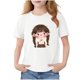 thumbnail image 2 of Blusas y camisas de manga corta con cuello redondo para niños Camiseta de verano de manga corta estampada para niñas Jersey elegante de cuello redondo para niños Top de algodón, 2 of 6