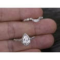 thumbnail image 5 of Popular 2 Carat Man made diamond moissanite and Man made diamond moissanite Artdeco Bridal Set with 18k Gold Plating, 5 of 6