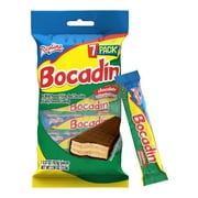 Ricolino Bocadin 7 ct Bag, 0.37 oz Peanut Butter & Chocolate Flavored Wafer Bar