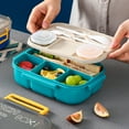 thumbnail image 3 of Tnobhg All-in-1 Modern Lunch Box with 2 Stackable Containers Dishwasher Safe Bento Box Compartment Food Container, 3 of 8