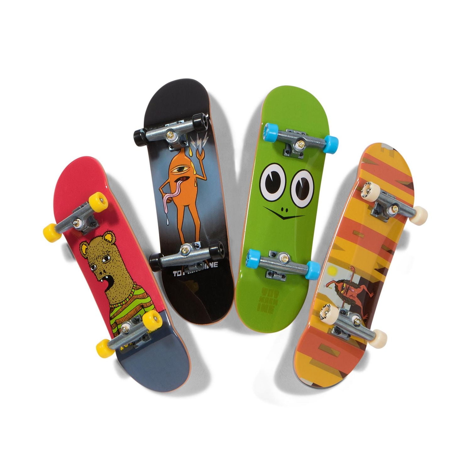 Tech Deck, Ultra DLX Fingerboard 4-Pack, Toy Machine Skateboards, Collectible and Customizable Mini Skateboards, Kids Toys for Ages 6 and up