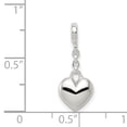thumbnail image 2 of Beautiful Sterling Silver Polished Heart 1/2in Dangle Enhancer, 2 of 2