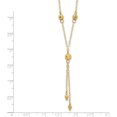 thumbnail image 3 of 14K Yellow Gold Bead Lariat With 2In Ext Necklace Made In Indonesia sf1890-16, 3 of 5