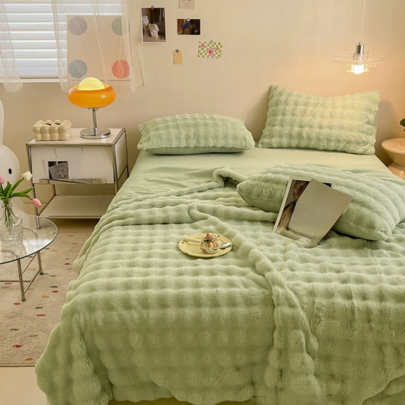 Soft Fleece Throw Blanket for Couch | 59x39 Inches | Warm Fluffy Cream Solid Color Decorative Blanket | Striped Design | Microfiber Polyester | Giftable