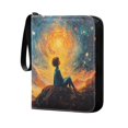 thumbnail image 2 of Trading Card Binder Album 400 Pockets 50 Removable 4-Pocket Pages Waterproof Child Look at Stars, 2 of 6