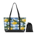 thumbnail image 7 of FORMRS Canvas Laptop Tote Bag for Women with 15.6" Computer Compartments Shoulder Handbag, Light Blue Plaid, 7 of 7