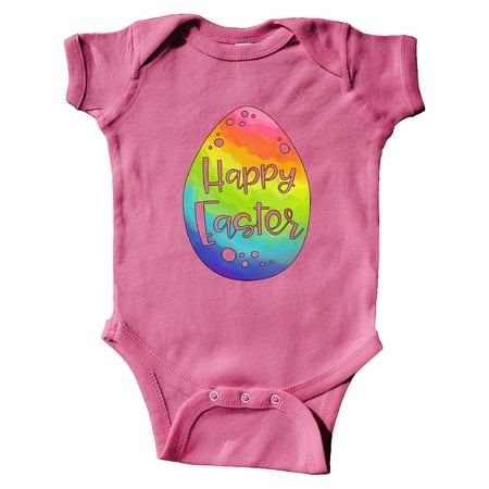 

Inktastic Happy Easter Rainbow Easter Egg Gift Baby Boy or Baby Girl Bodysuit