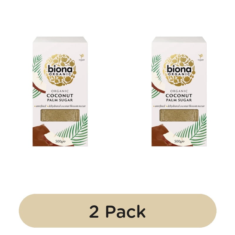 Biona Organic Coconut Palm Sugar 500g, British Import (Pack of 2)