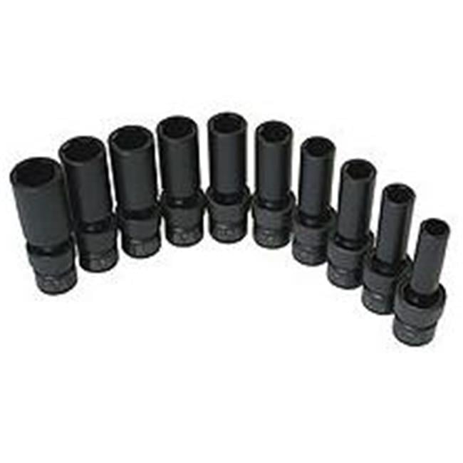 3660 10 Piece 3/8 Inch Drive Deep Swivel Socket Set 1019mm Walmart