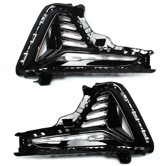 LED Fog Lights for Hyundai Sonata 2018-2019, Left & Right Daytime Running Driving Light, Black