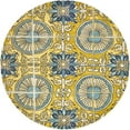 thumbnail image 3 of Unique Loom Estrella Collection Area Rug - Salma (8' Round Gold/Blue), 3 of 7