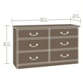 thumbnail image 3 of Pemberly Row 6 Drawer Bedroom Dresser in Carolina Oak, 3 of 4