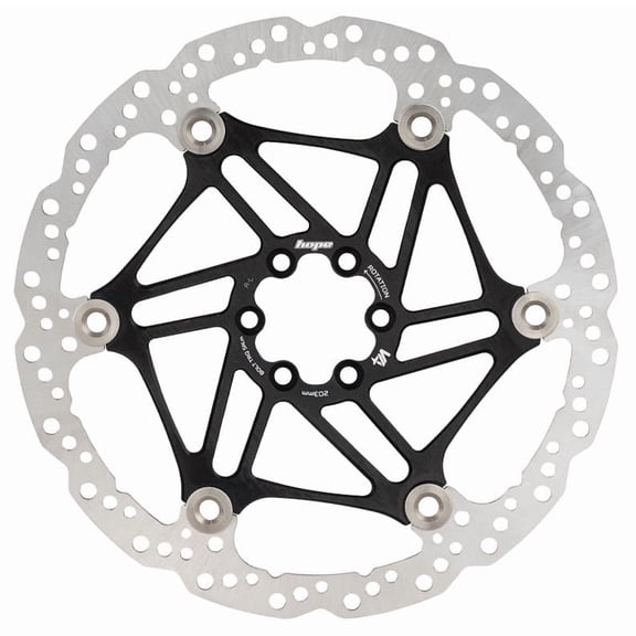 Hope V4 Vented Disc Rotor, 6-Bolt, Floating, 220mm, Blk