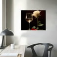 thumbnail image 3 of JRXY Red Wine Wall Art Wine Glass Pictures Wall Decor for Kitchen Red and Black Grey Cup Canvas Prints Vintage Wine Cask Paintings for Dining Room Contemporary Bar Artwork Home Decorations  16x12in, 3 of 4
