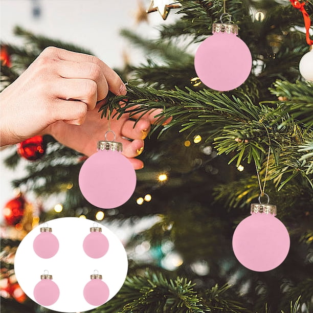 XWSHYW Decoraciones para El Hogar Bolas de Navidad Bolas Flocadas para Árbol de Navidad Adornos de Plástico Adornos Colgantes Decorativos de Navidad Decoración para Árbol de Navidad