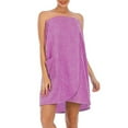 thumbnail image 4 of purcolt Womens Bath Towel Robe Spa Body Wrap Shower Bathrobe with Adjustable Snap Closure & Pockets, 4 of 9