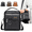 03#Black, variant on Bxaolu Crossbody Bag for Men Shoulder Bag Mens Purse Pu Leather Messenger Bag Gift for Man, Black
