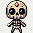thumbnail image 2 of CafePress - Pixel Skeleton - Canvas Lunch Bag with Strap Handle, 2 of 2