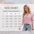 thumbnail image 6 of SWQZVT Women's V Neck Polo Shirt 3/4 Sleeve Collared Casual Business Top Loose Fit Summer Blouse, 6 of 7