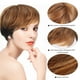 thumbnail image 4 of Peluca corta bob con flequillo: Peluca sintética de aspecto natural para uso diario para mujeres - Decoración para cabello corto de verano, 4 of 7