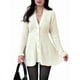thumbnail image 1 of Vestido Mini de Punto con Cuello en V, Larga y Botones para Mujer S, 1 of 10