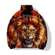 thumbnail image 2 of Parka para hombre con estampado de lobo y león, abrigo holgado de algodón a la moda, ropa para hombre, chaquetas de protección contra el frío para hombre, abrigos para hombre, 2 of 5