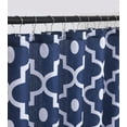 thumbnail image 4 of Textured Fabric Shower Curtains 72 X 72, Navy Morocco Pearl Printed Bathroom Curtains Machine Washable, 4 of 6