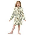 thumbnail image 6 of FORMRS Niños Bathrobe Unisex Hooded Robe Soft Plush Pajamas Sleepwear, Size 7-9T, Green Birds, 6 of 7