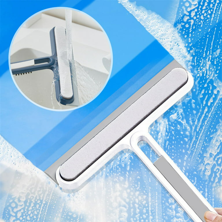 Window Glass Cleaner Bathroom Mirror Cleaning Tool Scraper With Silicone  Blade