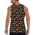 thumbnail image 3 of Gaeub Flowe Rooster Men's Athletic Tank Top, Workout Sleeveless Shirts, Running Tank Tops for Gym, Running, Training - Small, 3 of 9