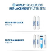 APEC ULTIMATE Compact 4-Stage 90 GPD High Output Undersink Reverse Osmosis Drinking Water System (RO-QUICK90)