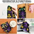 thumbnail image 7 of Coolnut Mardi Gras Lily Kitchen Dish Towel Set 4Pcs,Dishcloths Sets Fast Drying Kitchen Towels Tea Towels Gift Set for Drying Cleaning Cooking Baking391 Wash cloth, 7 of 7