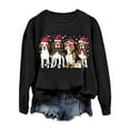 thumbnail image 2 of Cute Dog Christmas Sweatshirts for Women 2025 Long Sleeve Crewneck Graphic Sweatshirt for Dog Lovers Pullover Tops, 2 of 8