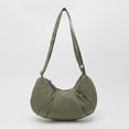 thumbnail image 2 of Mwjwdo Women's Solid Lightweight Nylon Dumpling Sling Bag, Minimalist Half Moon Crossbody Shoulder Handbag for Casual Daily Outfit Green, 2 of 5