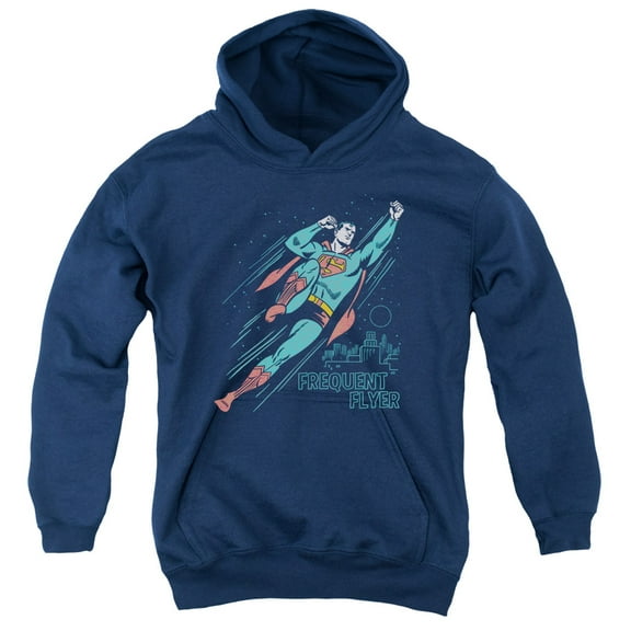 Superman - Frequent Flyer - Youth Hooded Sweatshirt - Small
