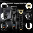 thumbnail image 2 of Professional Hair Clippers for Men with LED Display, Cordless Barber  Set for Fade & Blend, Electric Grooming Kit with Beard Trimmer and Detailer, 2 of 6