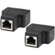 thumbnail image 3 of Conector divisor de cable de red de 2 piezas, conector de red negro, conector de red doméstico, 3 of 7