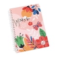 thumbnail image 1 of Spiral Notebook 5.98inchx8.27 pulgadas 96 hojas de hojas de cuaderno forrado para la escuela de oficina Flores, 1 of 8