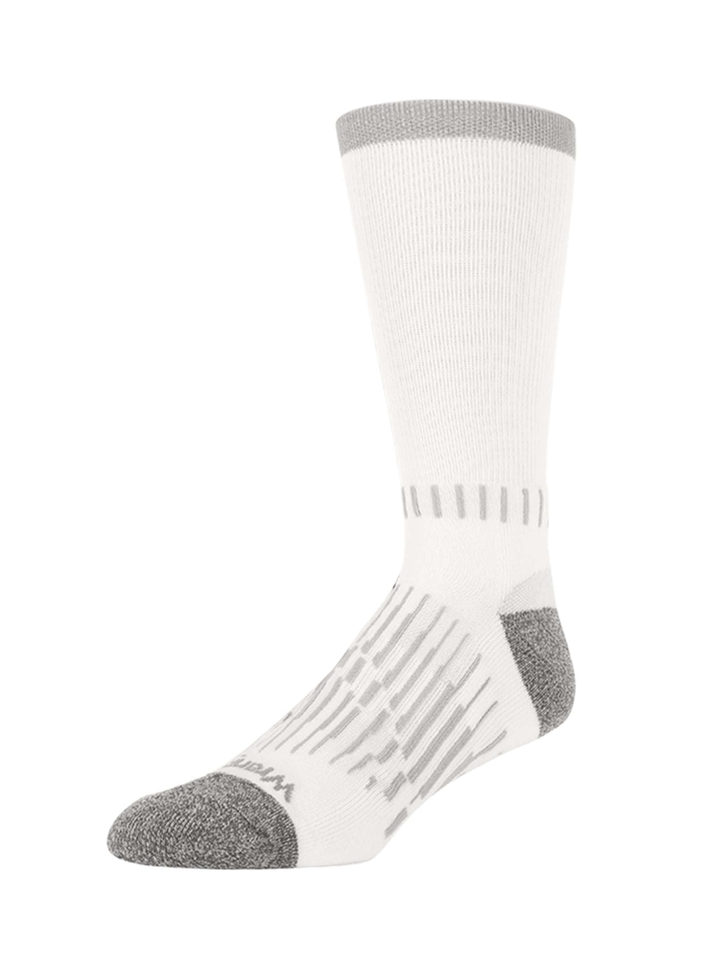 Wrangler Men's Ultimate Durable Work Socks, Crew Socks for Men, White, 6 Pack