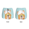 thumbnail image 3 of Gukieu Corgi With Towel Ans Slice Cucumber Print Women's Sports Shorts with Drawstring Elastic Waistband for Running, Yoga, Fitness-Large, 3 of 7