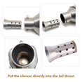 thumbnail image 2 of 1Pcs  Motorcycle Exhaust Pipe Insert Muffler Removable Silencer DB Killer Silencer Noise Sound Eliminator-Silver, 2 of 11