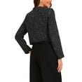 thumbnail image 3 of INSPIRE CHIC Plaid Tweed Jacket for Women's Crew Neck Button Up Elegant Work Jackets, 3 of 6