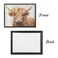 thumbnail image 4 of AatoeaX Highland Cow Wall Art Funny Cow Picture Wall Decor Cute Cow Canvas Print Farmhouse Cow with Flower Poster Animal Artwork for Living Room Bedroom, 4 of 4
