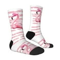 thumbnail image 4 of Yiaed Flamingo Print Great elasticity Crew Socks Sports socks for Men and Women, 4 of 5