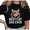 Black-1, variant on Women's Best Cat Dad Ever Patriotic USA Flag Sunglasses Cat Graphic T Shirt Funny Short Sleeve Round Neck Top Black S-5XL